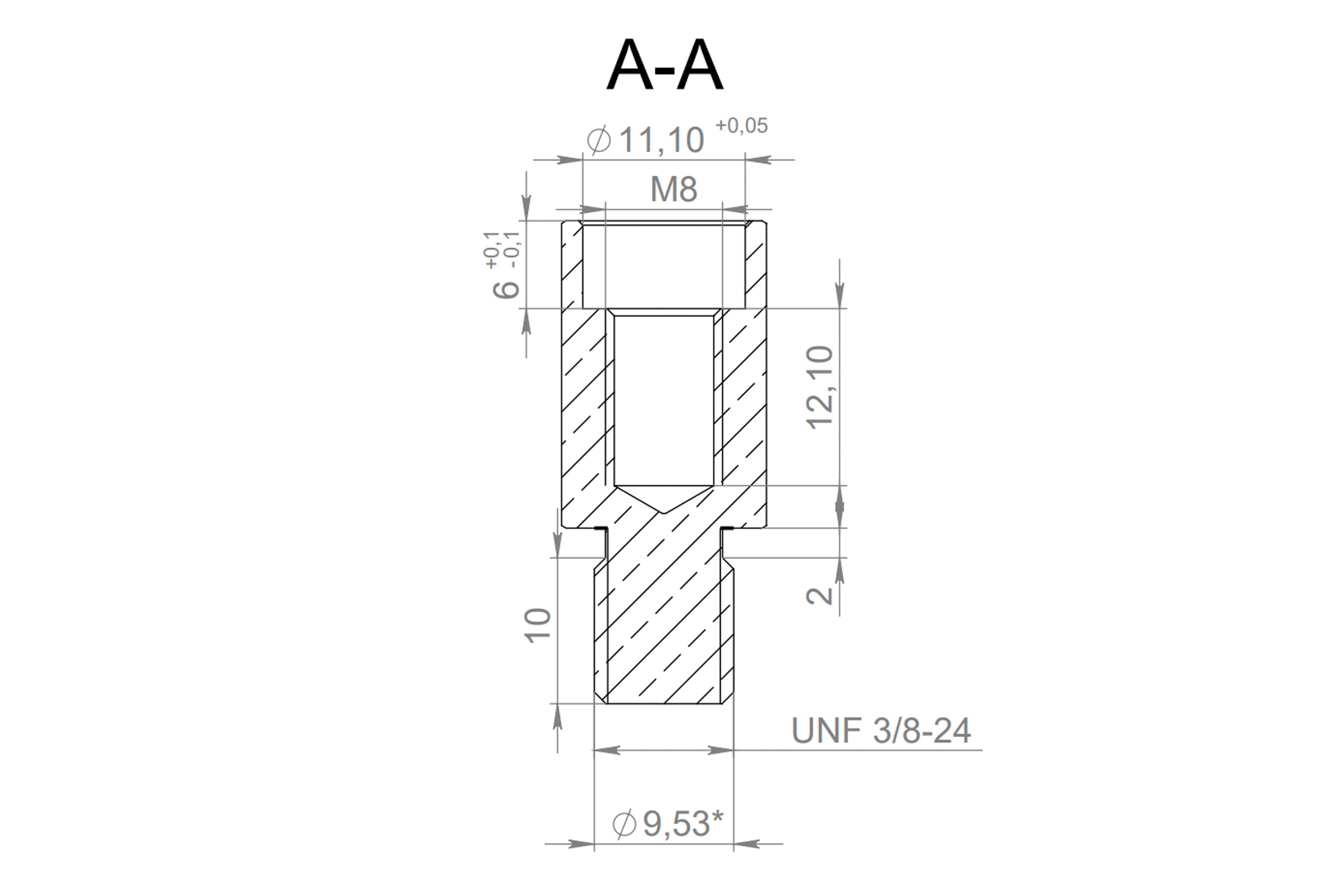 Adapter from M8 antenna to UNF 3/8"-24 base-4