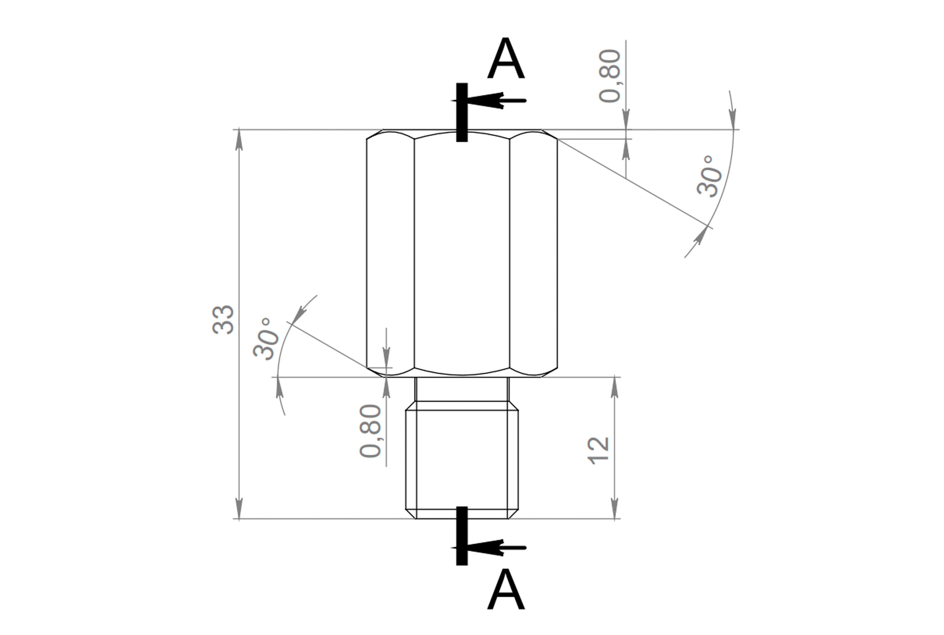 Adapter from M8 antenna to UNF 3/8"-24 base-3